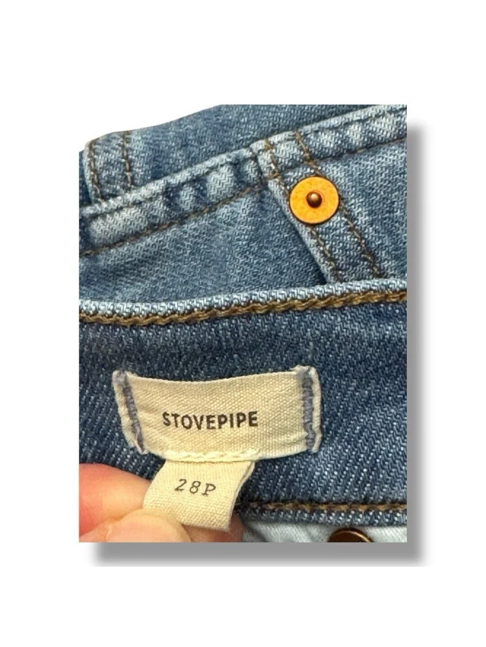 Madewell Stovepipe Jeans Blue Denim Stretch Medium Wash Casual Women’s Size 28P